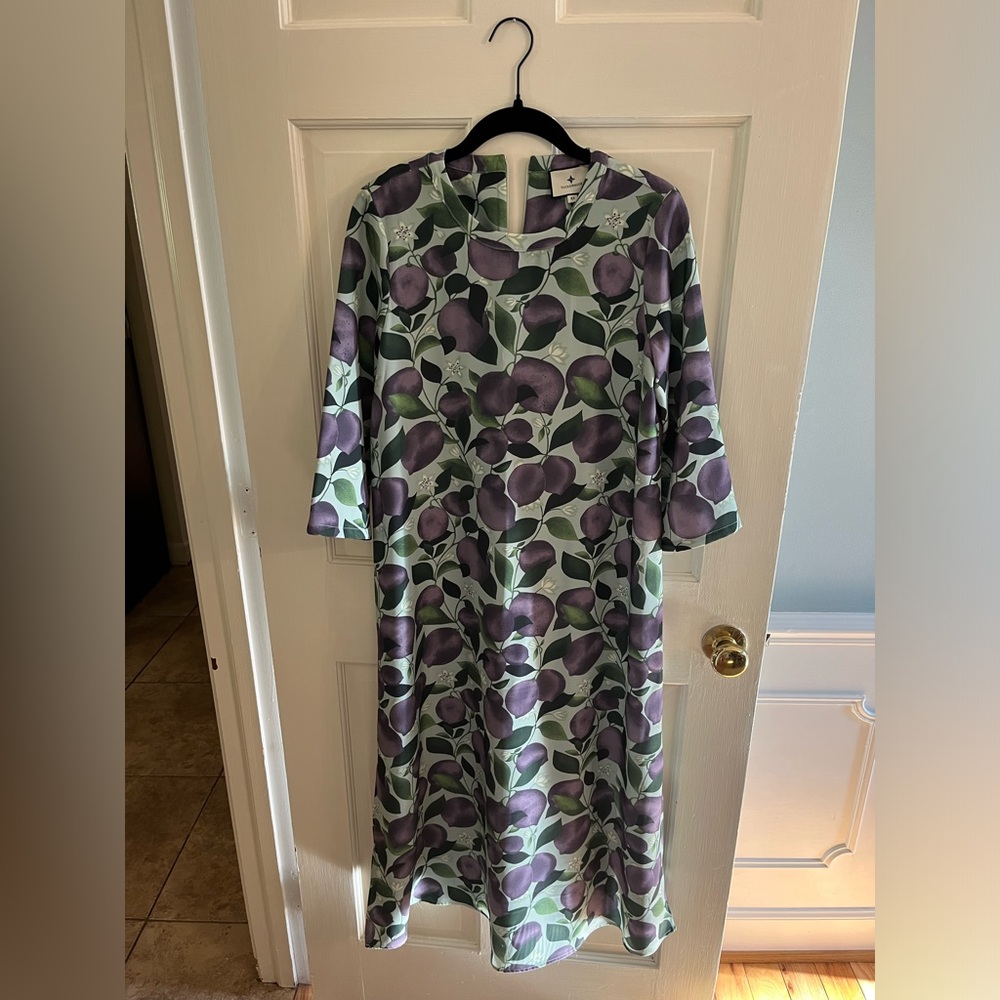 Tuckernuck Purple and Green Floral Dress